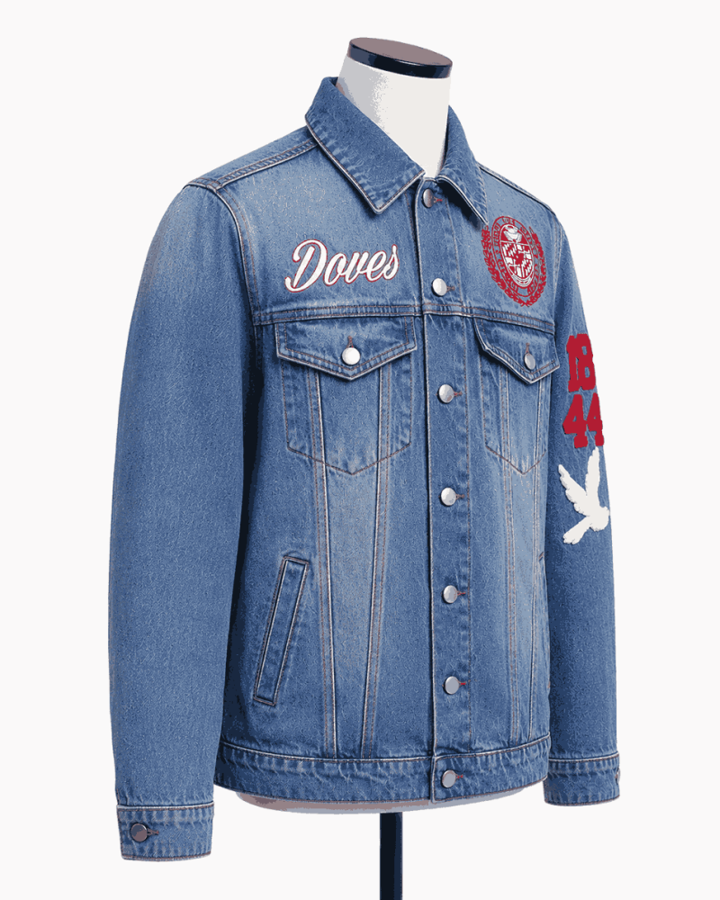 Western High School Style Denim Jacket